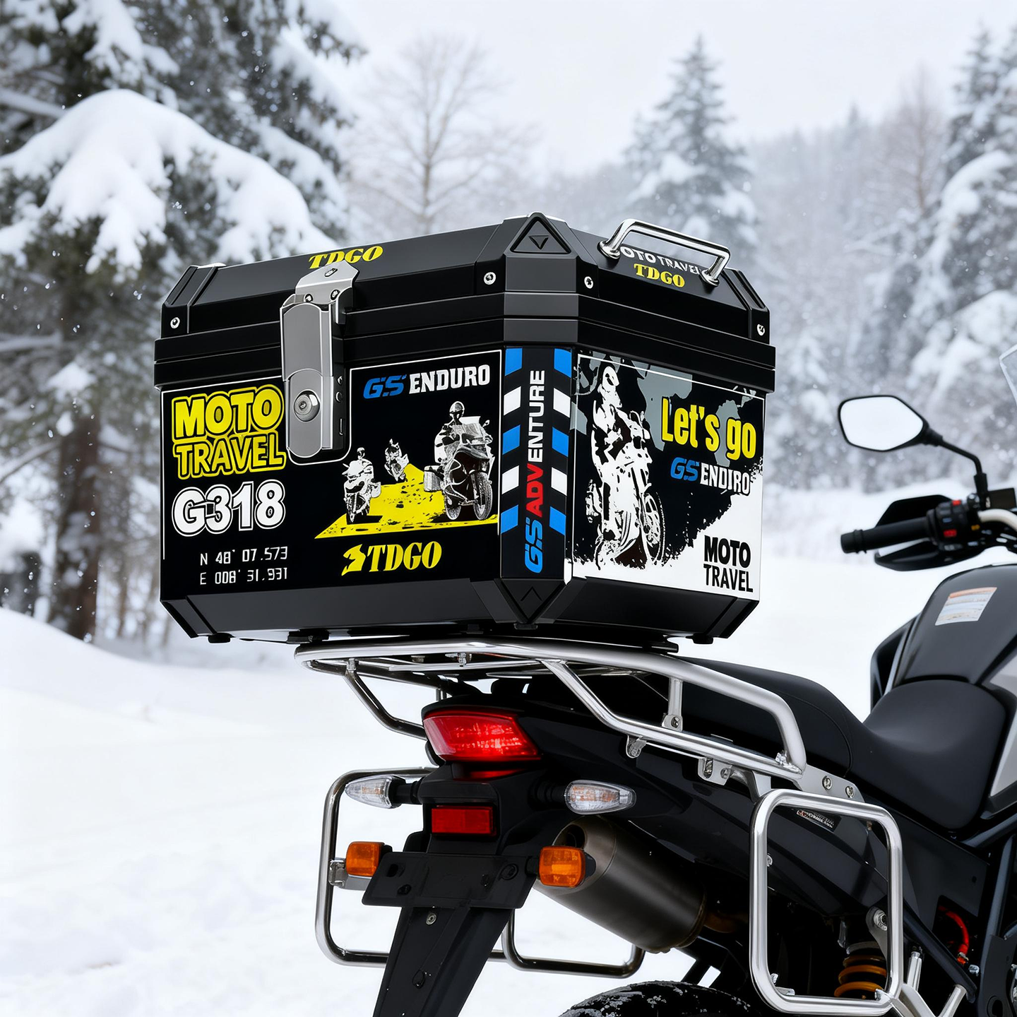 摩托车大容量尾箱后备箱踏板电动车储物大号通用可拆卸防水