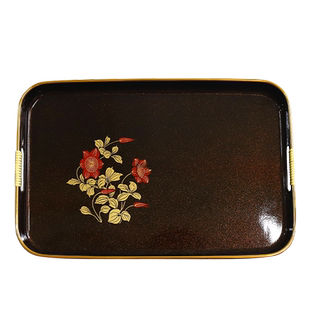 日本回流树脂漆器插花器皿精美漆盒日式食盒漆盘老物件收藏摆件