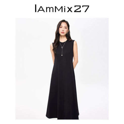 iammix27圆领背心连衣裙