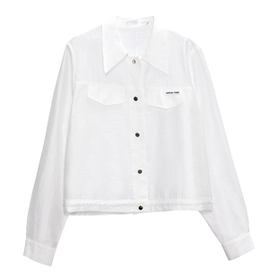 IAmMIX27夏季短款防晒衫女轻薄小个子休闲工装风外套上衣女空调衫