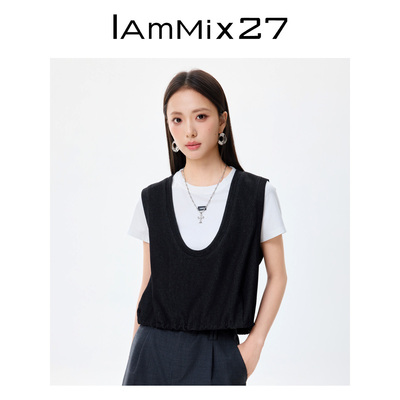 iammix27百搭T恤背心两件套