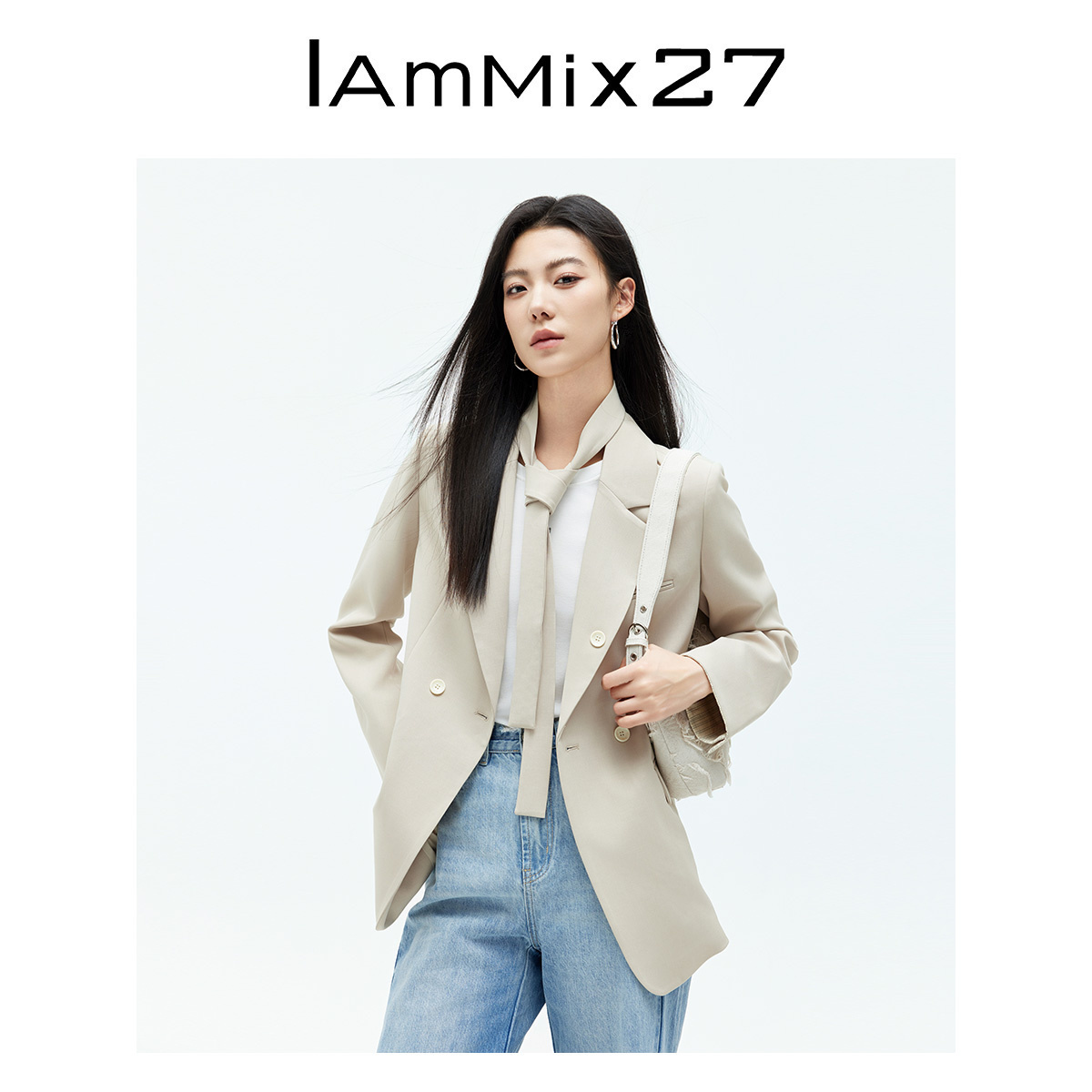 iammix27简约大廓形西装外套