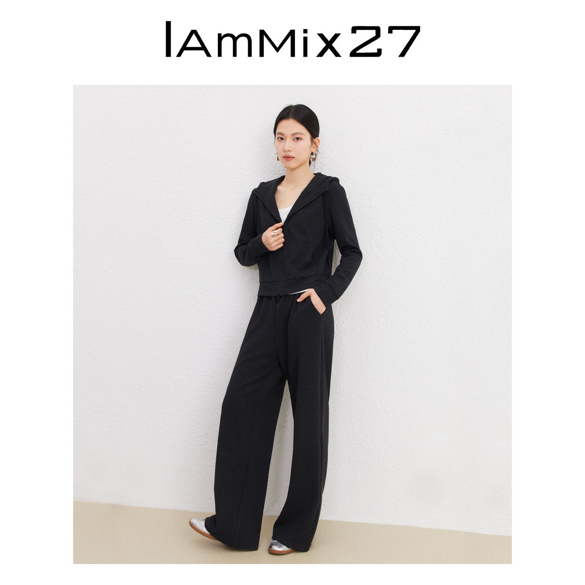 iammix27运动连帽卫衣卫裤两件套
