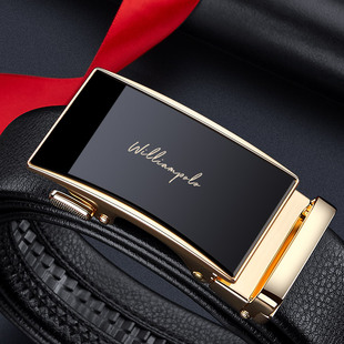 腰带奢侈正品 自动扣高档牛皮爸爸裤 真皮生日礼物新款 保罗皮带男士