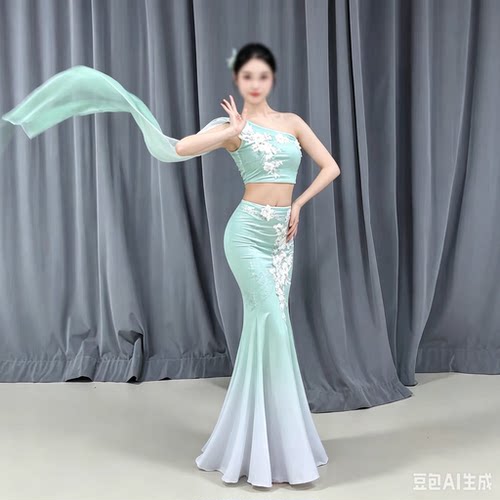 儿童傣族舞蹈服女童舞蹈培训服