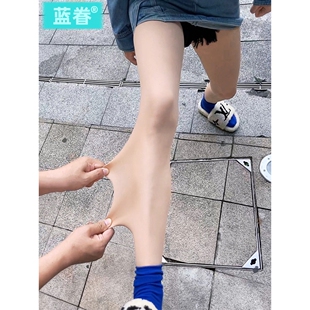 肉色加绒打底裤 水光袜光腿神器女秋冬裸感超自然春秋薄款 丝袜大码