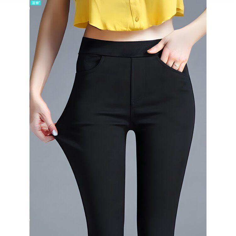 黑色打底裤女外穿夏季薄款冬季加绒春秋魔术高腰紧身弹力小脚大码