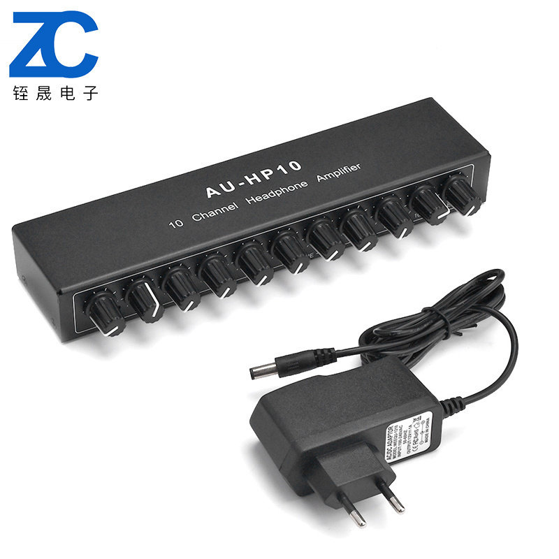 一分十多路输出音频音乐分配器10路耳放立体声耳机放大器一拖多