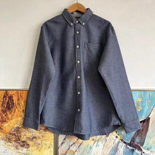 日本潮牌男款复古提花花纹条纹棉麻长袖衬衫百搭文艺范上衣特价