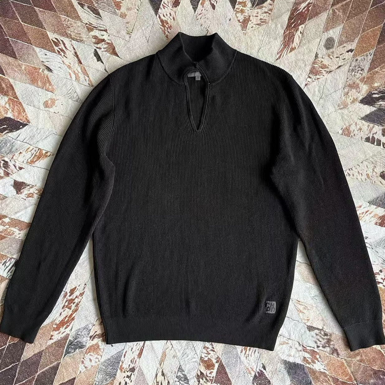 纯棉小翻领针织衫春秋