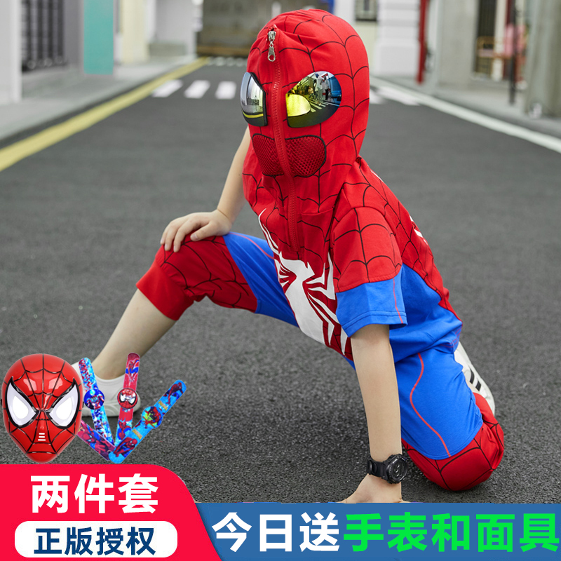 蜘蛛侠衣服儿童男孩外套服装夏季