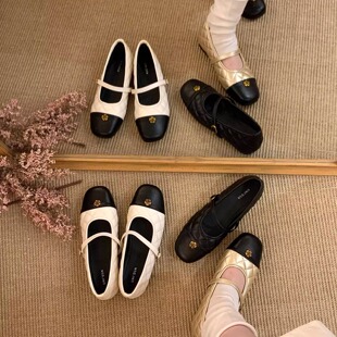 内增高气质金色单鞋女鞋子2026年新款春季法式小香风玛丽珍晚晚鞋