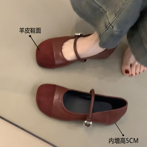 复古法式气质优雅配裙圆头单鞋女