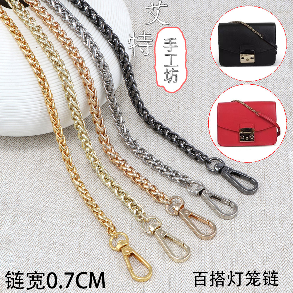 适用furla包包肩带配件单买芙拉小方包金属灯笼链条斜挎单肩包带