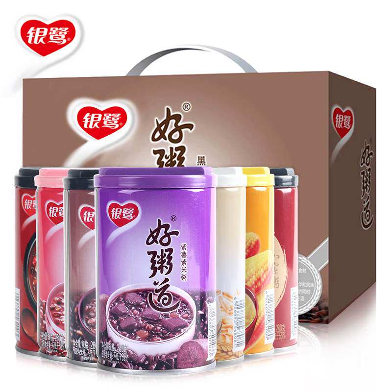 新货银鹭八宝粥280g*12罐装黑米红豆燕麦紫薯口味混装整箱包邮怎么样,好用不?