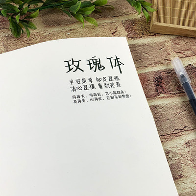 玫瑰字帖女生字体漂亮作文素材