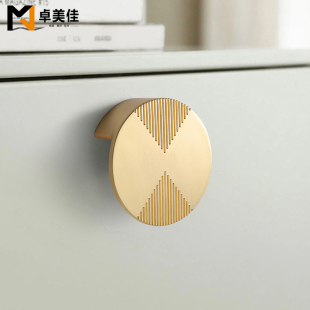轻奢风创意家用柜门拉手现代简约斗柜抽屉小把手酒柜高端拉手圆形