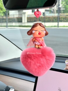 饰礼物 眼泪哭娃汽车后视镜挂件车挂毛绒车内装 正版 crybaby爱神