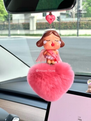 正版crybaby爱神的眼泪哭娃汽车后视镜挂件车挂毛绒车内装饰礼物
