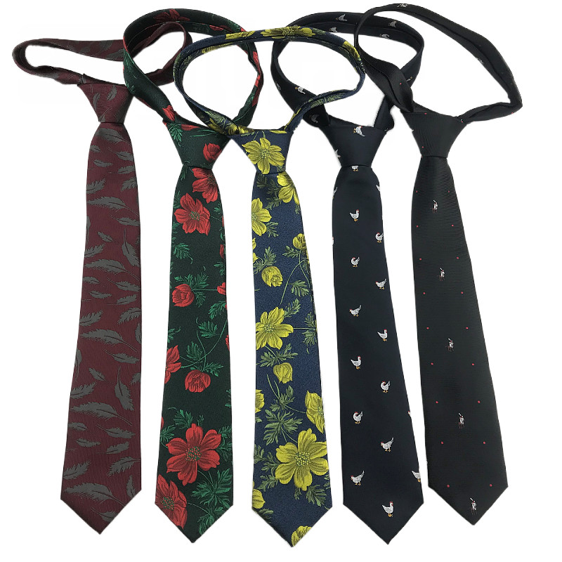 领带女港风复古个性印花大花朵动物土酷百搭衬衫男女手打蹦迪潮