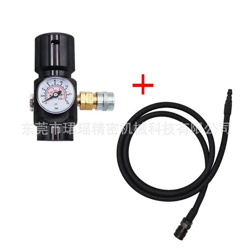 跨境CO2二氧化碳调节阀,减压器G1/2-14螺纹带美制快插母头130PSI
