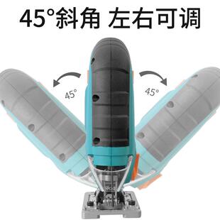 电动家用木工电锯手持木板线锯小型切割机 普力捷锂电曲线锯充电式