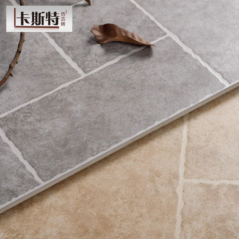 美式全瓷庭院地砖别墅室外花园仿古砖阳台院子瓷砖600x600防滑