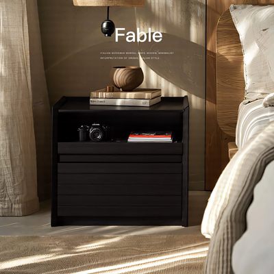 智能纯实木栖光床头柜