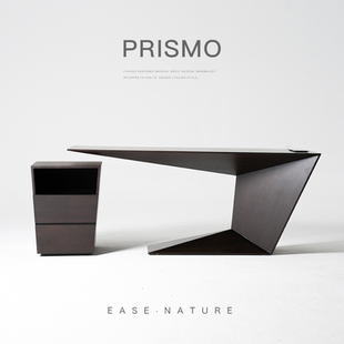 已夏钻石书桌意式 极简轻奢书桌高级客厅开放书房电脑桌工作台