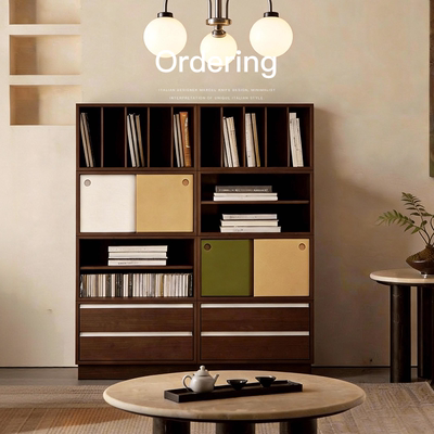 已夏中古复古布拉诺自由组合柜客厅电视柜斗柜书房储物胡桃木置物