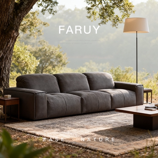 已夏 极简直排豆腐块沙发 欧帕尔沙发现代简约客厅磨砂布沙发意式
