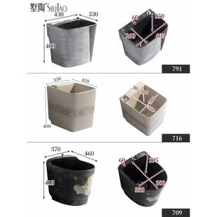 家用卫生庭院户外侧排水陶瓷洗拖布池 ft阳台复古拖把池中式