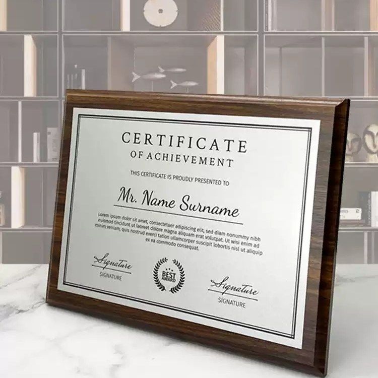 奖牌授权牌荣誉牌定做牌匾制作木质金属铜牌木质证书定制订做