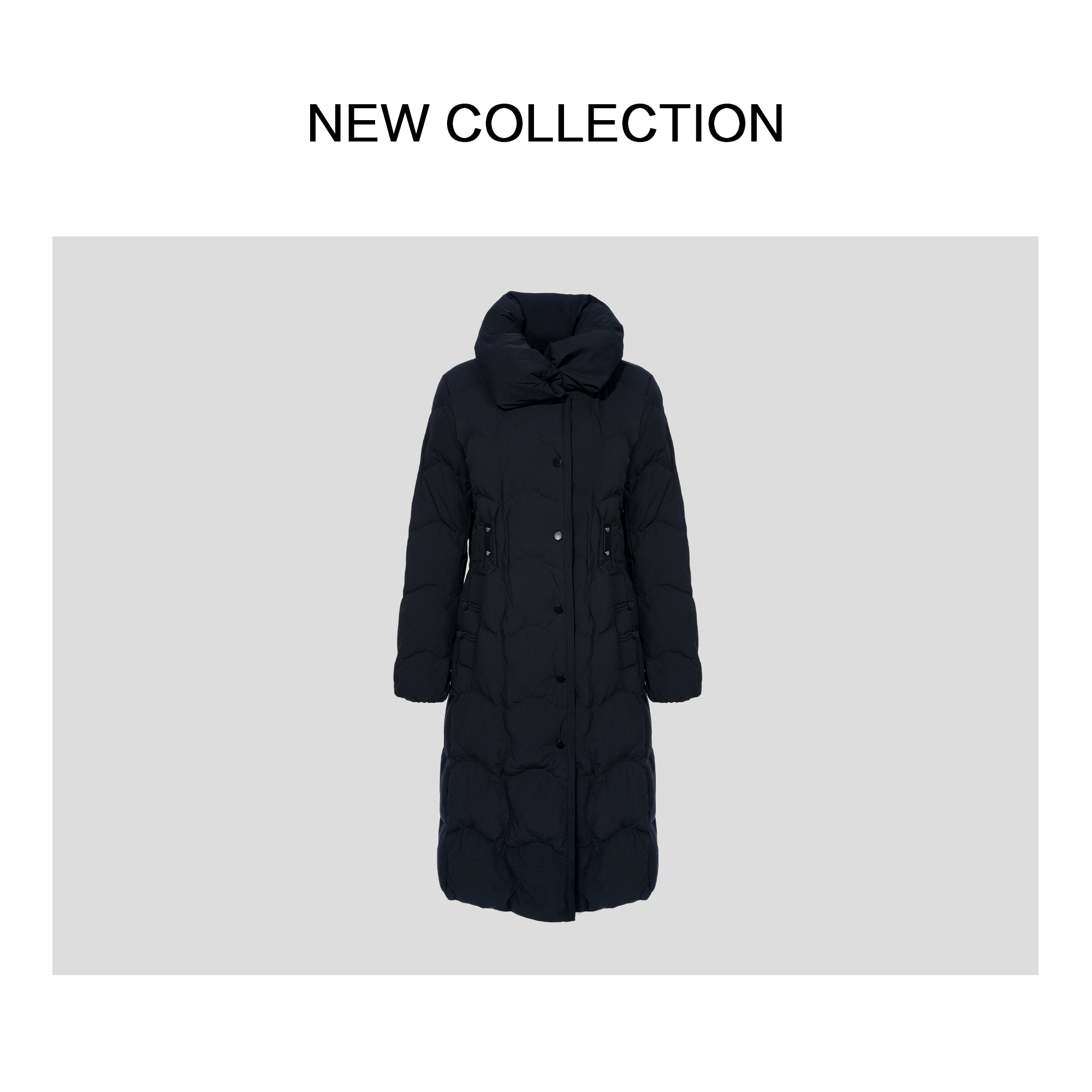 无品牌优雅风中长款连帽