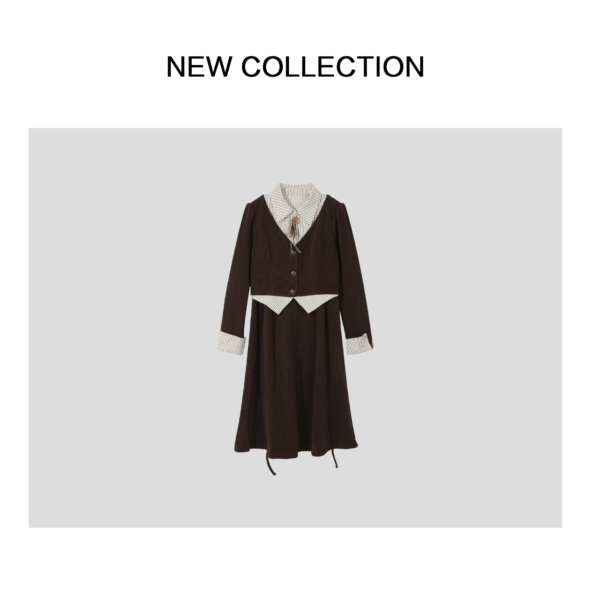 复古A字裙聚酯纤维其他