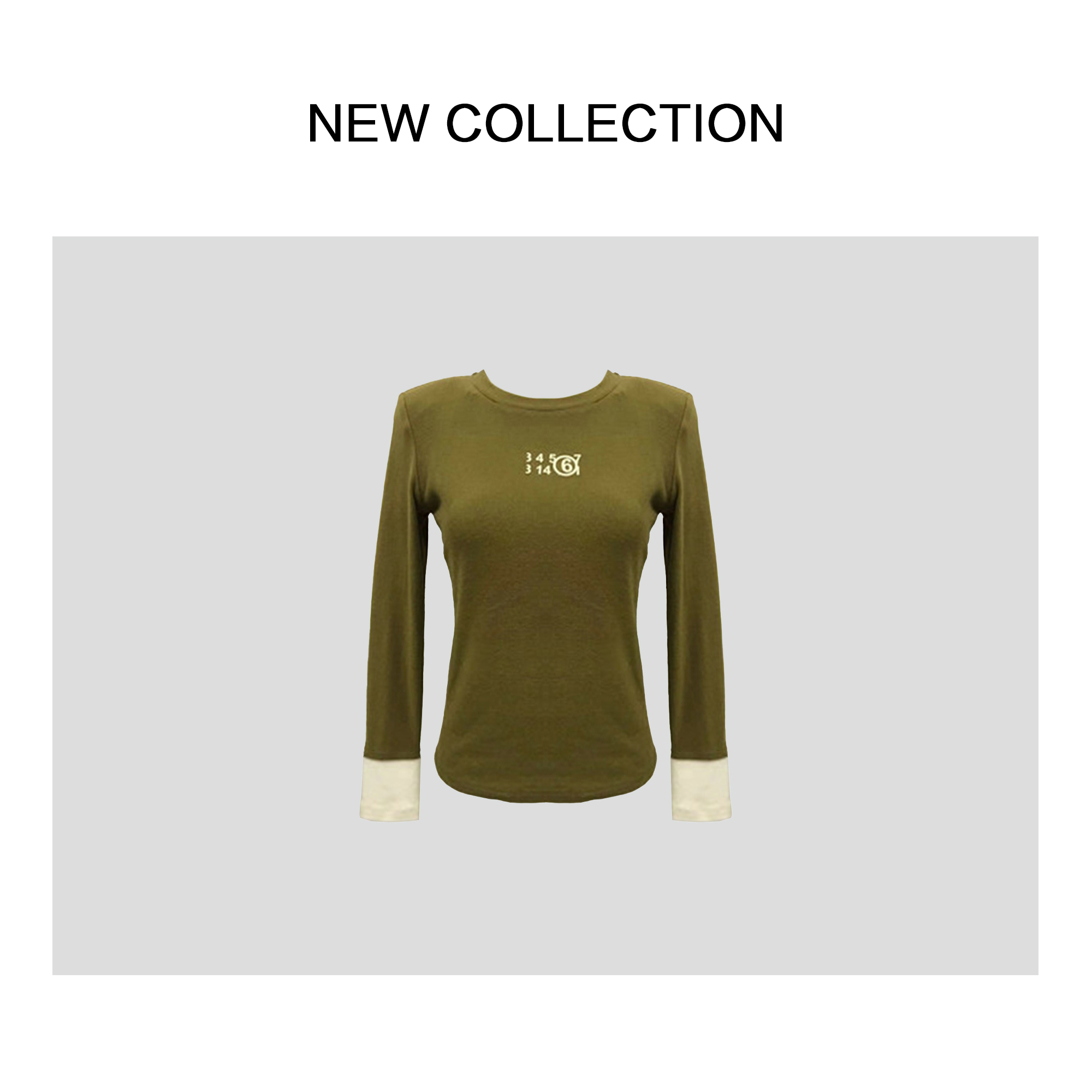 【一一tia】舒适圆领长袖T恤 T1F58012