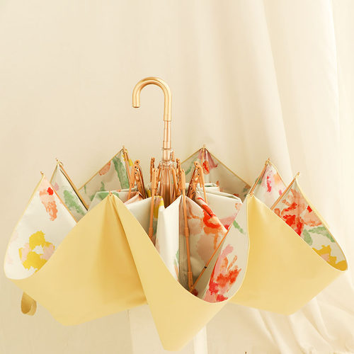 柏纯希三折小弯钩彩胶手开防晒轻