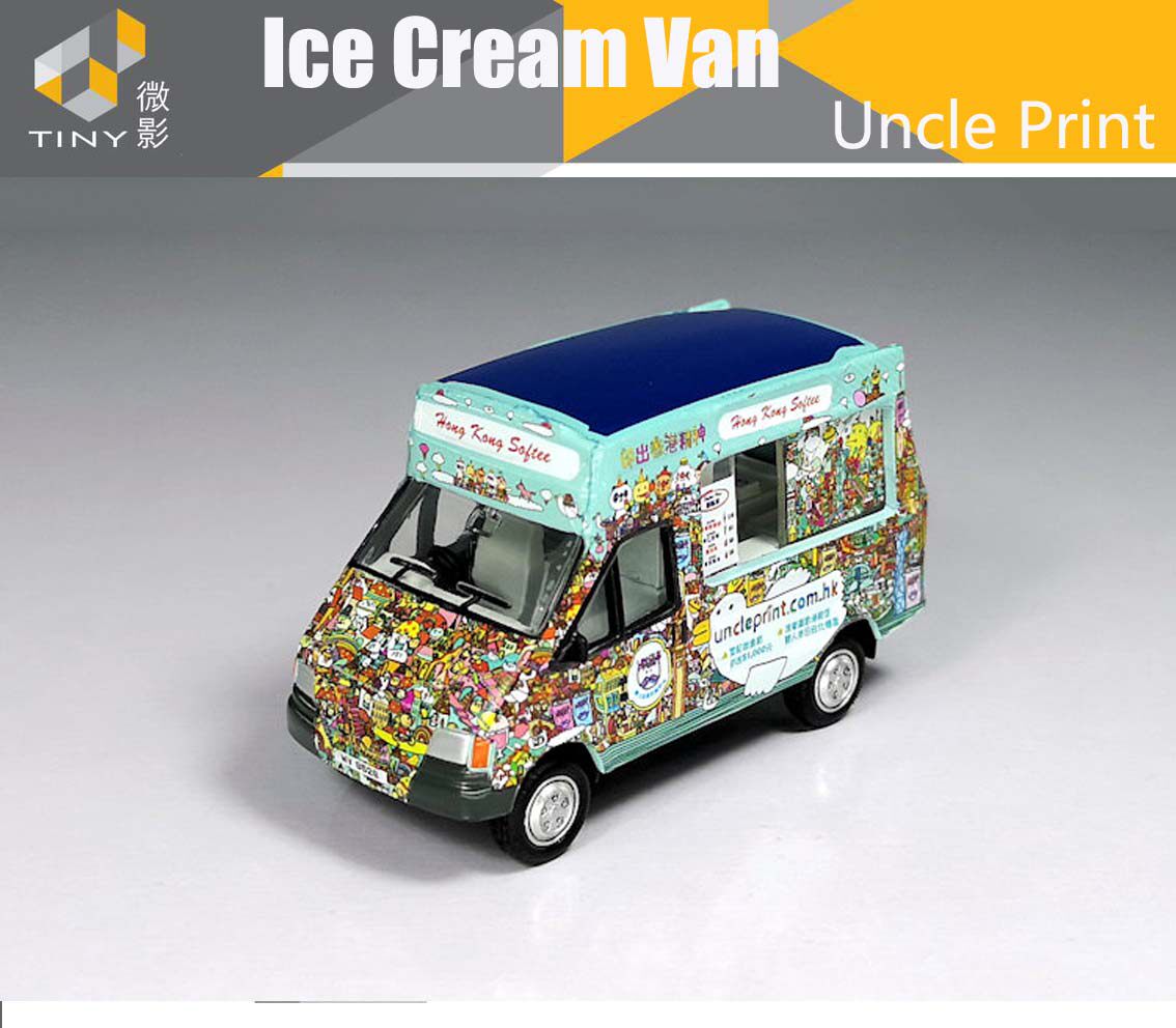 tiny微影ice cream van香港街头冰淇淋雪糕车合金小汽车玩具模型