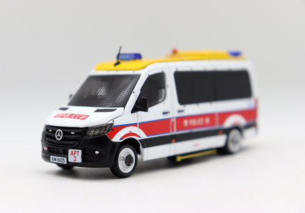 ERA 1/64 奔驰 Sprinter香港HK PEU冲锋车机场警车合金模型收藏