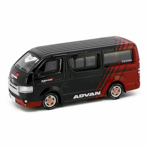 Tiny微影1 64 Hiace海狮面包车Advan赛车运输车模型合金玩具摆件