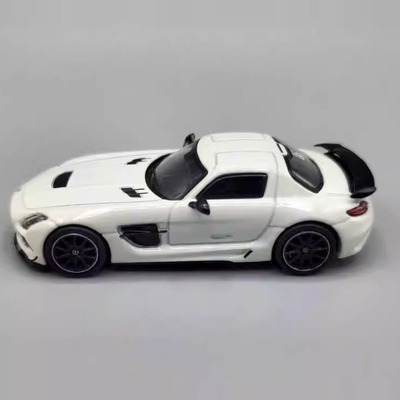 TW 1 64 奔c驰SLS AMG 黑色系列跑车模型 合金仿真玩具车礼品收藏