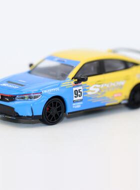 Para64合金车1 64 Civic FL5 Type R 本田思域赛车模型玩具摆件
