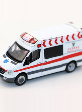 TINY微影玩具1/76奔c驰Sprinter斯宾特澳门消防局救护车模型摆件