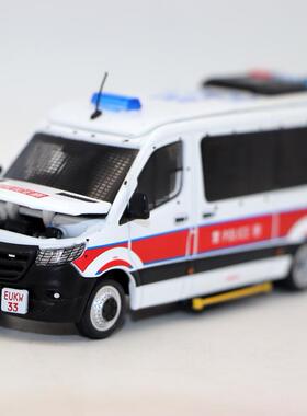 ERA 1/64 奔驰 Sprinter 香港警车合金车模型摆件收藏礼品玩具