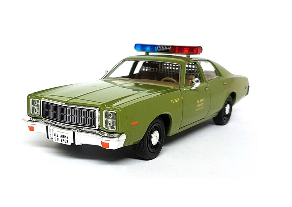 外贸1 24合金车1977 plymouth fury a-team 普利茅斯美国警车模型