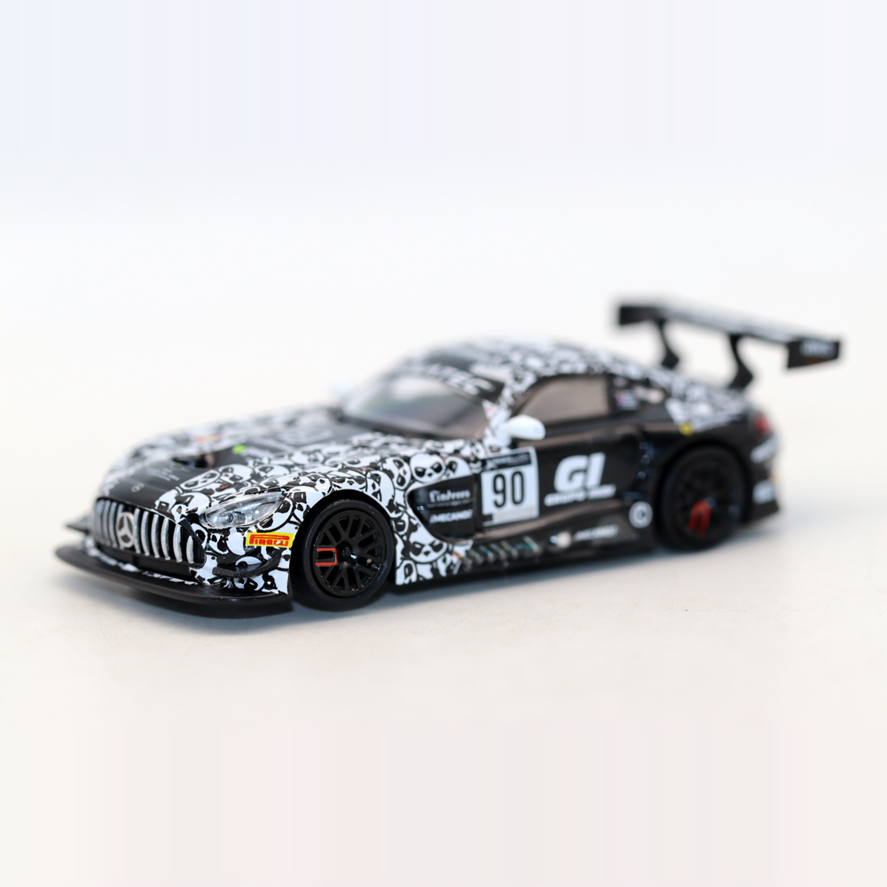 Para 1 64合金车AMG GT3 Spa 奔驰赛车 熊猫涂装模型玩具摆件礼品