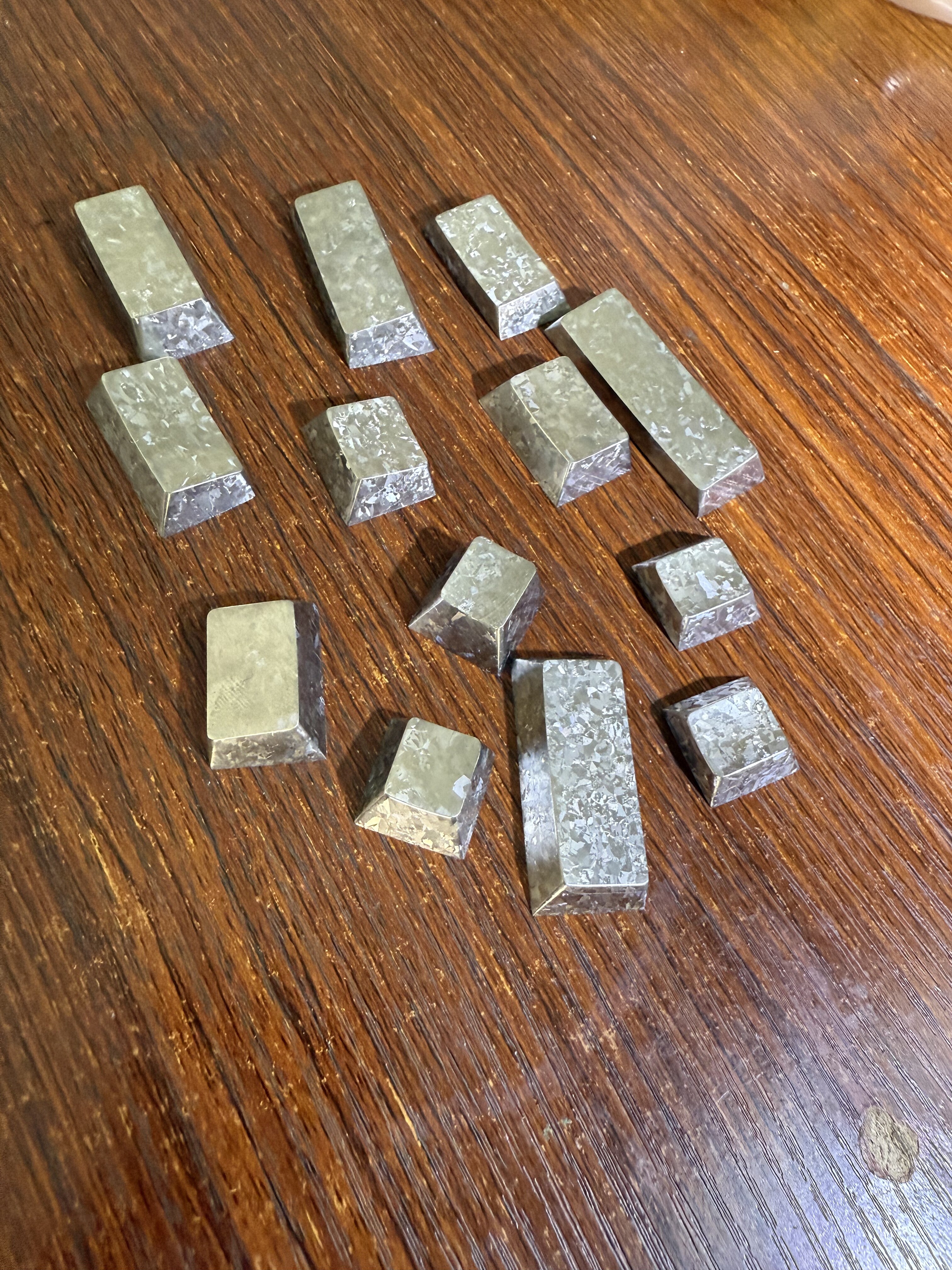 钛合金TC4冰晶钛金属键帽无刻原厂高度氧化CNC精密胚子激光镭雕刻