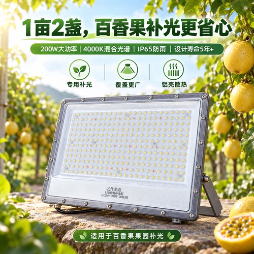 百香果补光灯，200W大棚果园专用