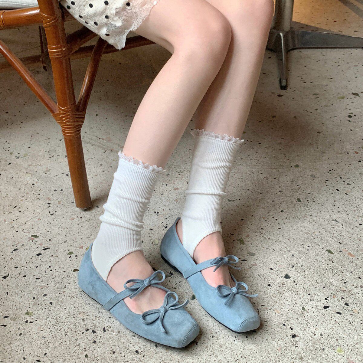 韩女花边蕾丝袜子女春夏薄款踩脚袜套半掌袜芭蕾风miu系中筒袜