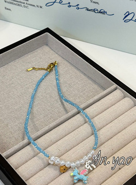 甜美蓝色系串珠卡通心动小马甜甜